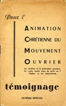 Revue "Témoignage" du Mouvement Populaire des Familles 1948